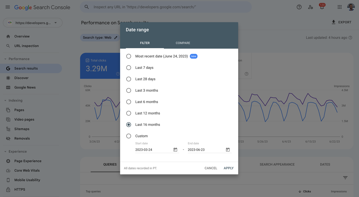 google search console順位日付が更新されない